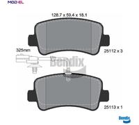 REAR BRAKE PAD SET DISC BRAKE FITS: OPEL VAUXHALL MOVANO B BUS 2.3 CDTI FWD .