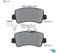 REAR BRAKE PAD SET DISC BRAKE FITS: OPEL VAUXHALL MOVANO B BUS 2.3 CDTI FWD .