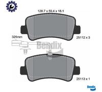 REAR BRAKE PAD SET DISC BRAKE FITS: OPEL VAUXHALL MOVANO B BUS 2.3 CDTI FWD .