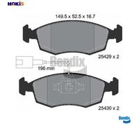 BRAKE PAD SET DISC BRAKE BPD1033 FOR FIAT 312A6.000/A4.000 1.0L 2cyl 500 1.2L