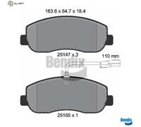 BRAKE PAD SET DISC BRAKE BPD1037 FOR RENAULT MASTER/III/Platform/Chassis/Van