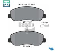 BRAKE PAD SET DISC BRAKE BPD1037 FOR RENAULT MASTER/III/Platform/Chassis/Van