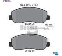 BRAKE PAD SET DISC BRAKE BPD1037 FOR RENAULT MASTER/III/Platform/Chassis/Van