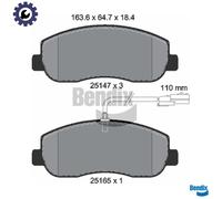 BRAKE PAD SET DISC BRAKE BPD1037 FOR RENAULT MASTER/III/Platform/Chassis/Van
