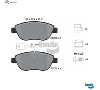 BRAKE PAD SET DISC BRAKE BPD1039 FOR FIAT MULTIPLA/VAN BRAVO/Van/II STILO 1.2L