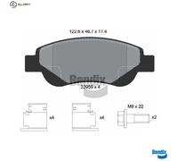 BRAKE PAD SET DISC BRAKE BPD1049 FOR PEUGEOT TOYOTA CITROËN CFB /CFA 1.0L 3cyl
