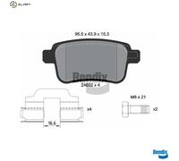 BRAKE PAD SET DISC BRAKE BPD1056 FOR RENAULT KANGOO/Express/GRAND/II/BE/BOP 1.5L