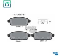 BRAKE PAD SET DISC BRAKE BPD1060 FOR VAUXHALL ZAFIRA/Mk/III CHEVROLETLDE 1.6L