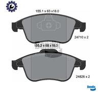 BRAKE PAD SET DISC BRAKE BPD1066 FOR RENAULT CLIO/IV SCÉNIC/III/VAN/GRAND 1.6L