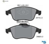 BRAKE PAD SET DISC BRAKE BPD1066 FOR RENAULT CLIO/IV SCÉNIC/III/VAN/GRAND 1.6L