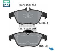 BRAKE PAD SET DISC BRAKE BPD1067 FOR MERCEDES-BENZ OM646.811/812 2.1L 4cyl 2.5L