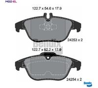 BRAKE PAD SET DISC BRAKE BPD1067 FOR MERCEDES-BENZ OM646.811/812 2.1L 4cyl 2.5L