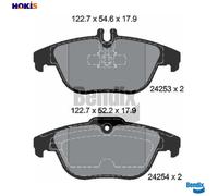 BRAKE PAD SET DISC BRAKE BPD1067 FOR MERCEDES-BENZ OM646.811/812 2.1L 4cyl 2.5L
