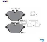 BRAKE PAD SET DISC BRAKE BPD1069 FOR BMW 5/G30/F90/G31/X/Van/G0/i8/Roadster/I1