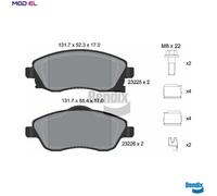 BRAKE PAD SET DISC BRAKE BPD1070 FOR OPEL TIGRA/TwinTop CORSA/Hatchback/Van 1.0L