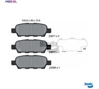 BRAKE PAD SET DISC BRAKE BPD1071 FOR RENAULT INFINITI NISSAN TIIDA MURANO 2.5L G