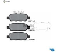 BRAKE PAD SET DISC BRAKE BPD1071 FOR RENAULT INFINITI NISSAN TIIDA MURANO 2.5L G