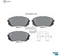 BRAKE PAD SET DISC BRAKE BPD1077 FOR HYUNDAI ix35/Van SONATA/VI KONA/SUV i40