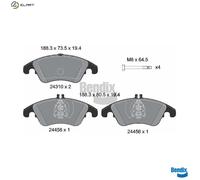 BRAKE PAD SET DISC BRAKE BPD1079 FOR MERCEDES-BENZ C-CLASS/T-Model SLK CLS 1.8L