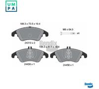 BPD1079 BRAKE PAD SET, DISC BRAKE FITS MERCEDES-BENZ CLS CLS 350