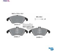 BRAKE PAD SET DISC BRAKE BPD1079 FOR MERCEDES-BENZ C-CLASS/T-Model SLK CLS 1.8L