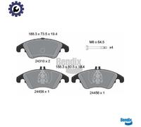 BPD1079 BRAKE PAD SET, DISC BRAKE FITS MERCEDES-BENZ CLS CLS 350