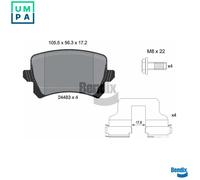 BRAKE PAD SET DISC BRAKE BPD1082 FOR VW CC/B7/PASSAT/B6 GOLF SHARAN/Box SEAT