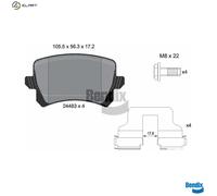BRAKE PAD SET DISC BRAKE BPD1082 FOR VW CC/B7/PASSAT/B6 GOLF SHARAN/Box SEAT