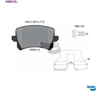 BRAKE PAD SET DISC BRAKE BPD1082 FOR VW CC/B7/PASSAT/B6 GOLF SHARAN/Box SEAT