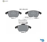 BRAKE PAD SET DISC BRAKE BPD1087 FOR SKODA SUPERB/II OCTAVIA/Combi YETI VW