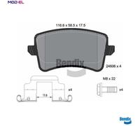 BRAKE PAD SET DISC BRAKE BPD1091 FOR AUDI A4/Allroad/B8 Q5/Van A5/Sportback 2.0L