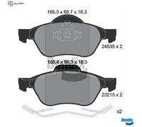 BPD1096 BRAKE PAD SET, DISC BRAKE FITS FOR RENAULT MEGANE II ESTATE 1.9 DCI