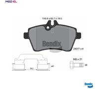BPD1105 BRAKE PAD SET, DISC BRAKE FITS MERCEDES-BENZ A-CLASS A 170