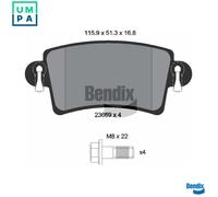 BRAKE PAD SET DISC BRAKE BPD1107 FOR RENAULT MASTER/II/Platform/Chassis/Van 2.5L