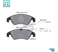 BRAKE PAD SET DISC BRAKE BPD1108 FOR AUDI A4/Allroad/B8 A5/Sportback A6/C7 2.0L
