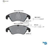 BRAKE PAD SET DISC BRAKE BPD1108 FOR AUDI A4/Allroad/B8 A5/Sportback A6/C7 2.0L