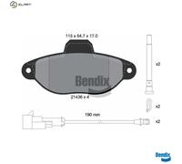 BRAKE PAD SET DISC BRAKE BPD1114 FOR FIAT FORD 169 A4.000 1.2L 4cyl 500 1.2L KA
