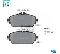 BRAKE PAD SET DISC BRAKE BPD1115 FOR MERCEDES-BENZ C-CLASS/Convertible/T-Model