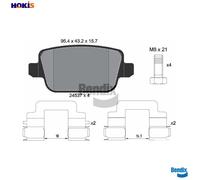 BRAKE PAD SET DISC BRAKE BPD1117 FOR FORD MONDEO/IV/Van/Turnier KUGA/VAN 2.2L