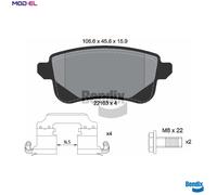 BRAKE PAD SET DISC BRAKE BPD1123 FOR RENAULT SCÉNIC/GRAND/IV/III/VAN TALISMAN