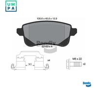 BRAKE PAD SET DISC BRAKE BPD1123 FOR RENAULT SCÉNIC/GRAND/IV/III/VAN TALISMAN
