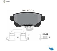 BRAKE PAD SET DISC BRAKE BPD1123 FOR RENAULT SCÉNIC/GRAND/IV/III/VAN TALISMAN