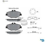 BRAKE PAD SET DISC BRAKE BPD1126 FOR MERCEDES-BENZ E-CLASS/Platform/Chassis 1.8L