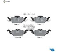 BRAKE PAD SET DISC BRAKE BPD1129 FOR CHEVROLET OPEL ASTRA/G/Van/CLASSIC 1.7L