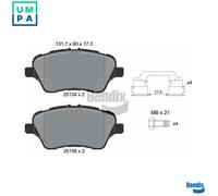 BRAKE PAD SET DISC BRAKE BPD1139 FOR FORD TRANSIT/COURIER/B460/Box/Body/MPV 1.0L