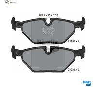BRAKE PAD SET DISC BRAKE BPD1146 FOR WIESMANN ALPINA MG ZT- BMW 3/E46/Compact