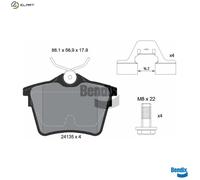 BRAKE PAD SET DISC BRAKE BPD1152 FOR PEUGEOT CITROËN C5/III/Break 4HP3FY 2.2L