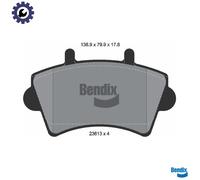 BRAKE PAD SET DISC BRAKE BPD1155 FOR RENAULT MASTER/II/Platform/Chassis/Van 2.5L