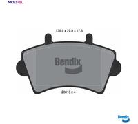 BRAKE PAD SET DISC BRAKE BPD1155 FOR RENAULT MASTER/II/Platform/Chassis/Van 2.5L