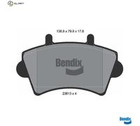 BRAKE PAD SET DISC BRAKE BPD1155 FOR RENAULT MASTER/II/Platform/Chassis/Van 2.5L